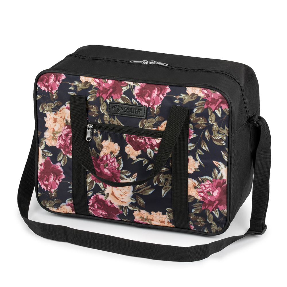 Cabin Luggage Solier Stb Flower Kwiaty Suitcases Travel Bags