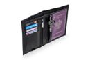 Black leather wallet / passport holder SOLIER SW07