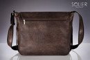 Brown shoulder laptop bag Solier S12
