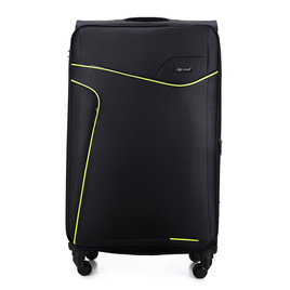 Large soft luggage L Solier STL1651 black-green