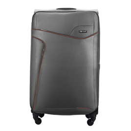 Large soft luggage L Solier STL1651 dark grey-coffee