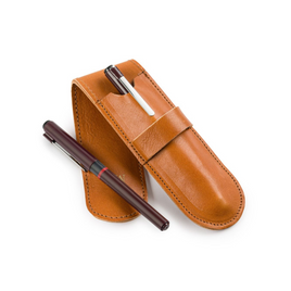 Leather men's pen case SA12 CAMEL