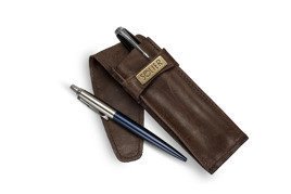 Leather men's pen case SA12 LIGHT BROWN