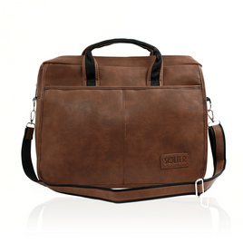 Light brown shoulder laptop bag S13