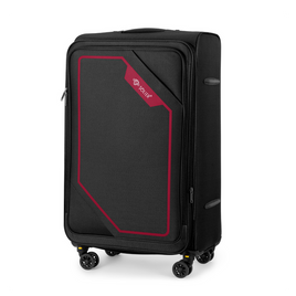 Medium soft luggage M 23'' Solier STL2240 black-red 