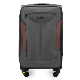 Medium soft luggage M Solier STL1801 dark grey-brown