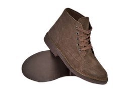 Men's stylish leather Chukka shoes boots brown