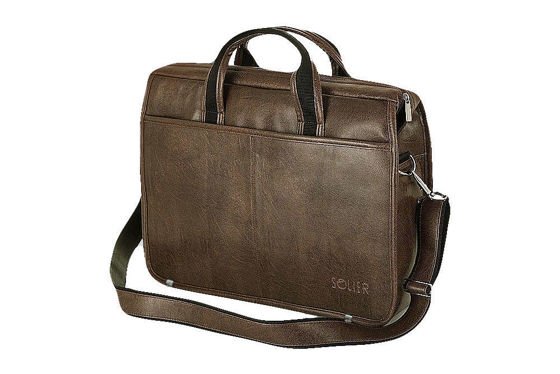 Brown shoulder laptop bag S13