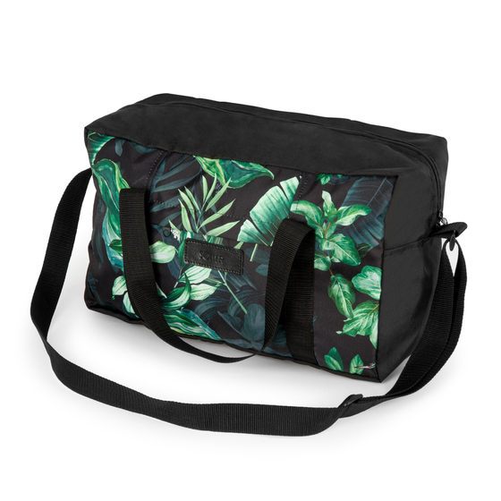 Carry-on bag Solier STB01 40x25x20 BLACK + LEAVES