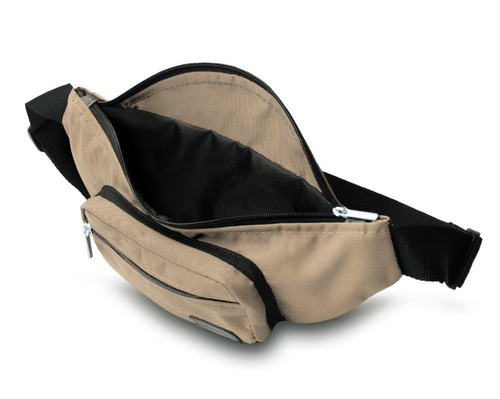 Classic, comfortable men's waist bag Solier SN03 beige