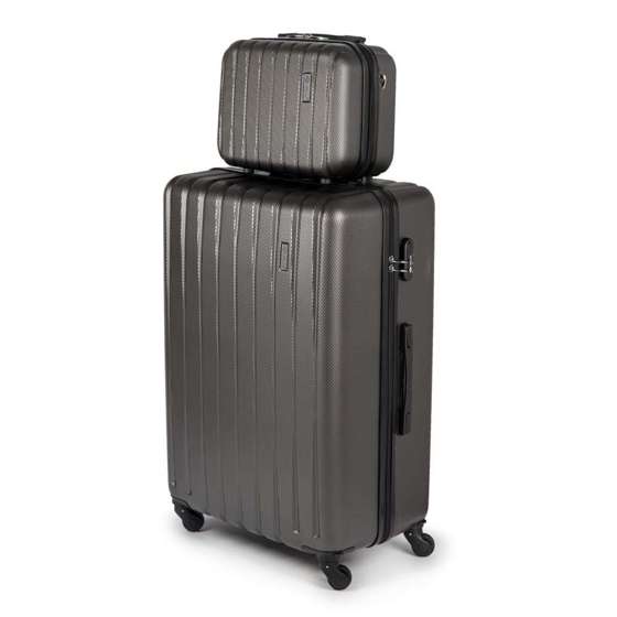 Cosmetic travel case ABS STL902 dark grey