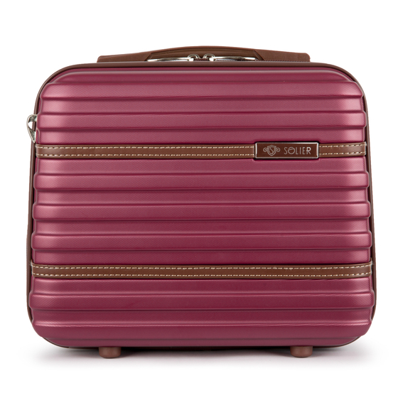 Cosmetic travel case ABS STL957 burgundy