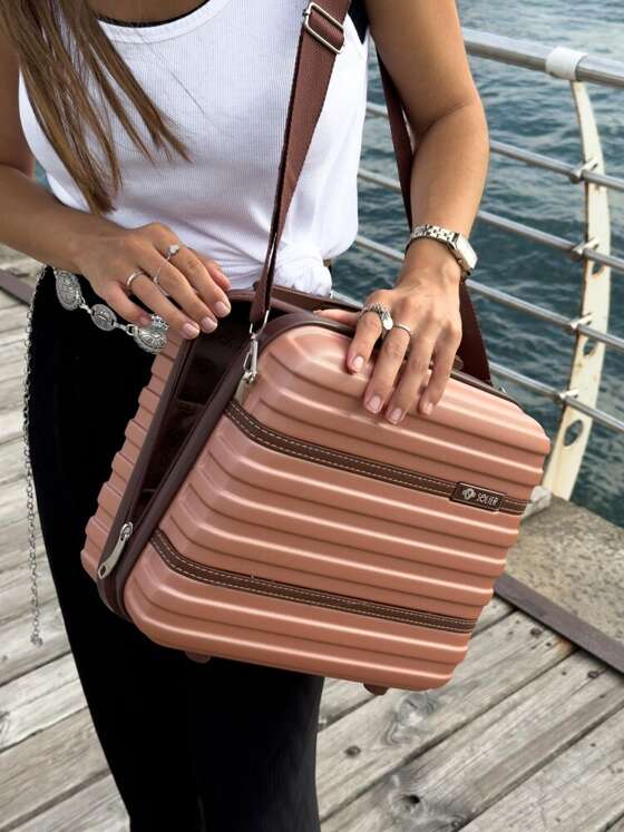 Cosmetic travel case ABS STL957 pink