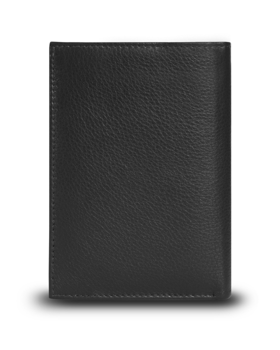 Elegant black leather wallet RFID SOLIER SW34