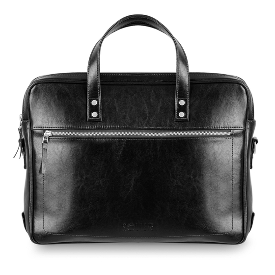 GENUINE LEATHER SHOULDER BAG SL04 WATERFORD BLACK