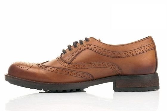 Genuine leather men's Brogue Shoes brown