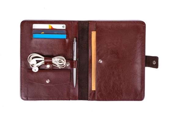 Genuine leather men's organiser Solier SA21 burgundy