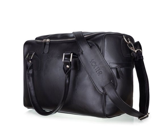 Genuine leather weekend bag Dratford SL27 black