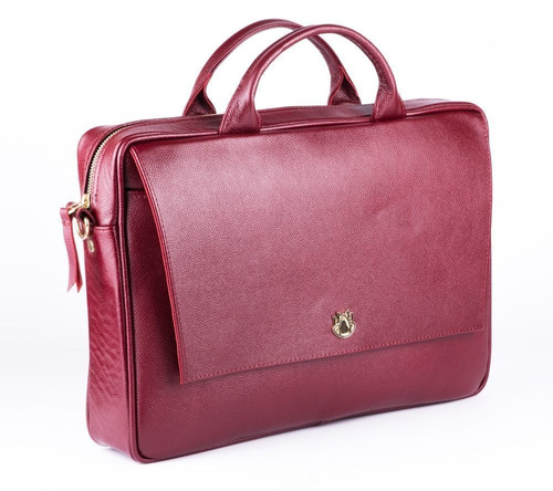 Genuine leather woman's laptop bag FL14 Rimini burgundy