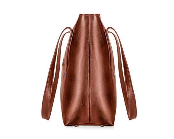 Genuine leather woman's shopper bag Parma FL23 vintage brown