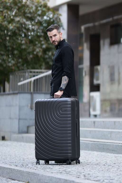 LARGE SUITCASE XL 26' STL945 ABS DARK GREY