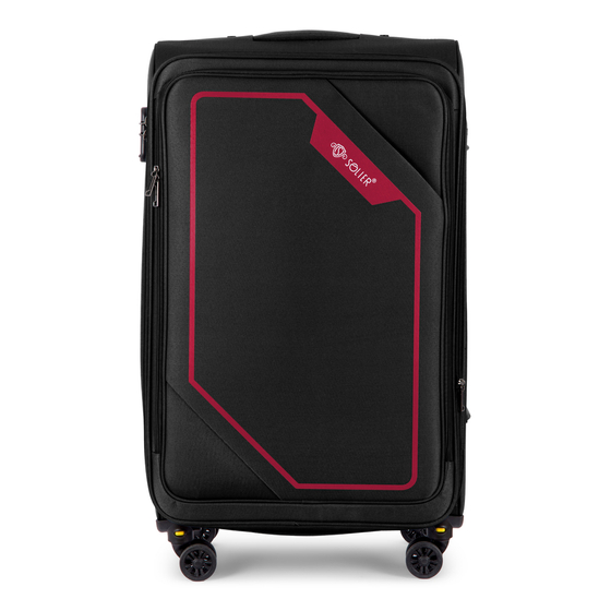 Large soft luggage L 26'' Solier STL2240  black-red