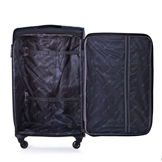 Large soft luggage L Solier STL1311 black-red