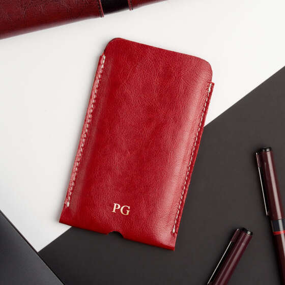 Leather case for IPhone 13/14 Solier SA57 red