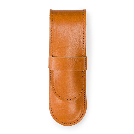 Leather men's pen case SA12 CAMEL