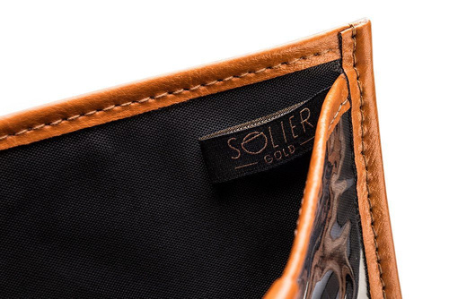 Light brown leather wallet / passport holder SOLIER SW07