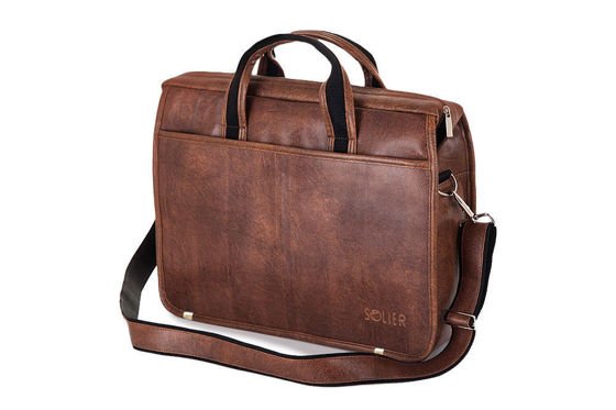 Light brown shoulder laptop bag S13