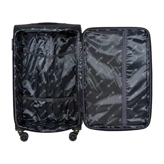 Medium soft luggage M 23'' Solier STL2240 black-brown