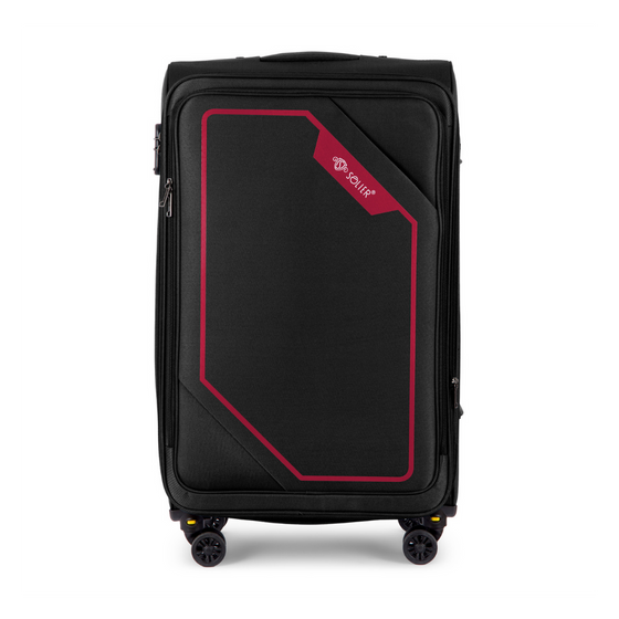 Medium soft luggage M 23'' Solier STL2240 black-red 