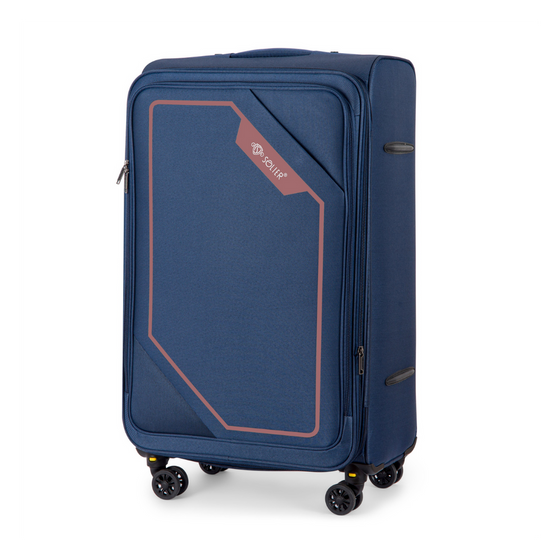 Medium soft luggage M 23'' Solier STL2240 navy-brown