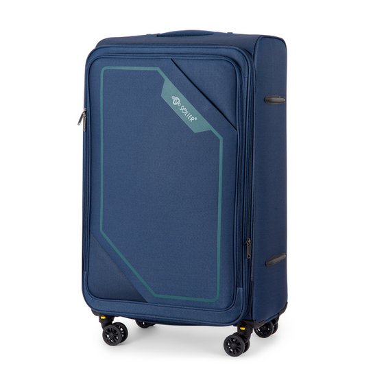 Medium soft luggage M 23'' Solier STL2240 navy-green