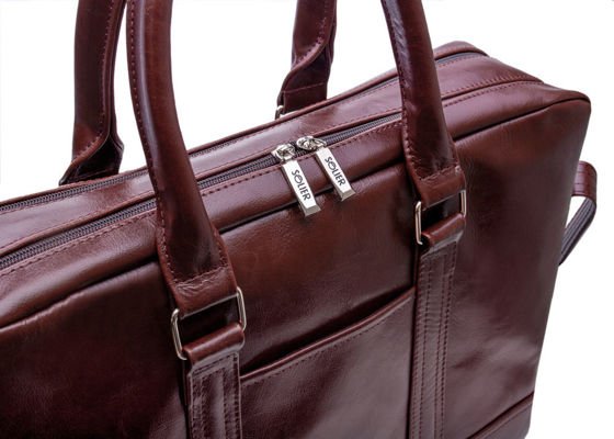 Men's leather shoulder laptop bag SL02 ABERDEEN