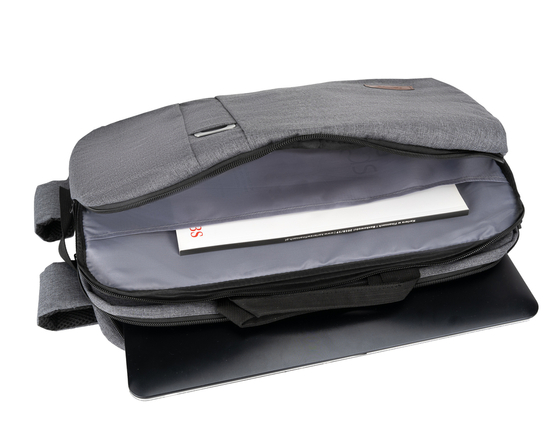 Men's urban backpack for laptop Solier SV12 grey