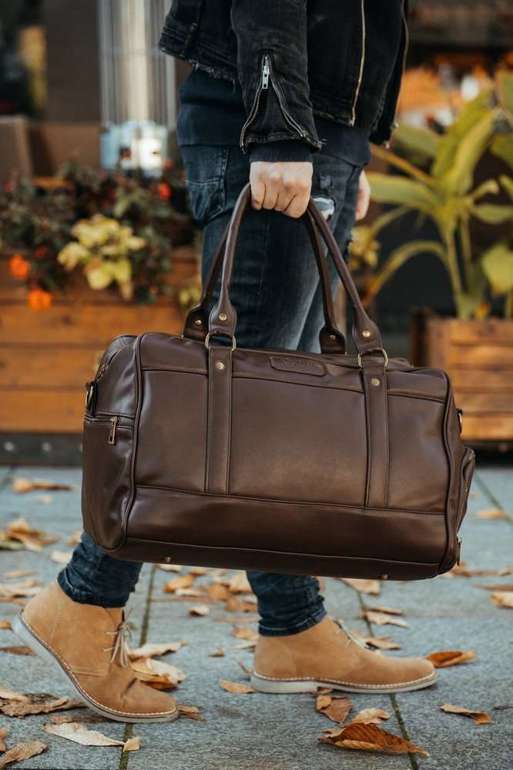 Sport men's weekend bag Solier GOVAN brown