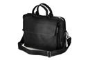 Black leather shoulder laptop bag Solier Rothen SL30 