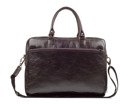 Brown leather shoulder laptop bag SL01 DUNDEE