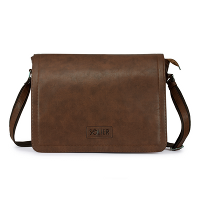 Brown men`s shoulder bag S11