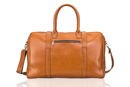 Cognac leather men`s weekend bag HAMILTON