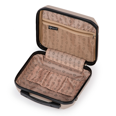 Cosmetic travel case ABS STL945 champagne