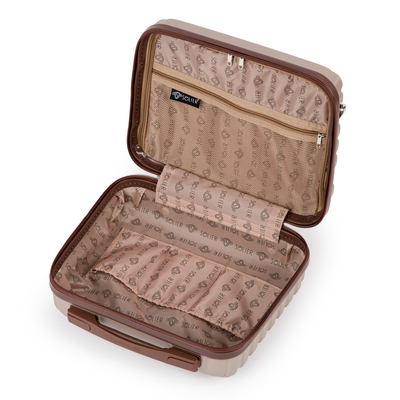 Cosmetic travel case ABS STL957 champagne