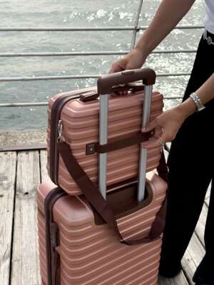 Cosmetic travel case ABS STL957 pink