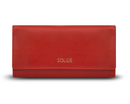 Elegant Women's leather wallet Solier P35 red