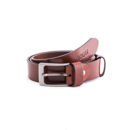 Elegant dark brown leather belt SOLIER SB11