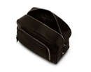 Elegant genuine leather men's beauty bag SK04 SOLIER dark brown