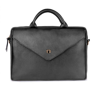 Genuine leather woman's laptop bag FL15 Positano dark grey