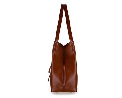 Genuine leather woman's shopper bag Vitoria FL18 vintage brown